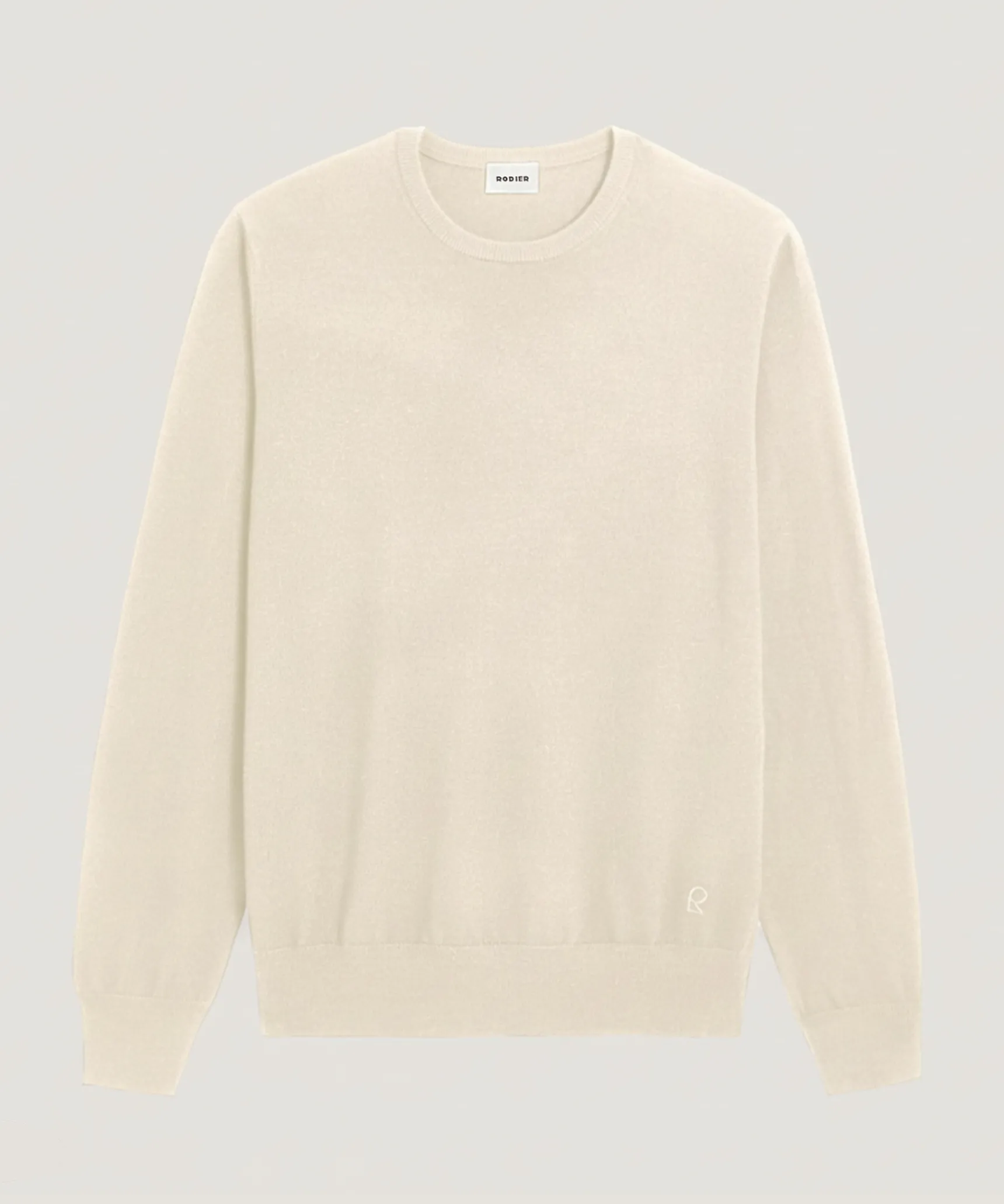 Rodier Pull col rond en laine mérinos blanc écru