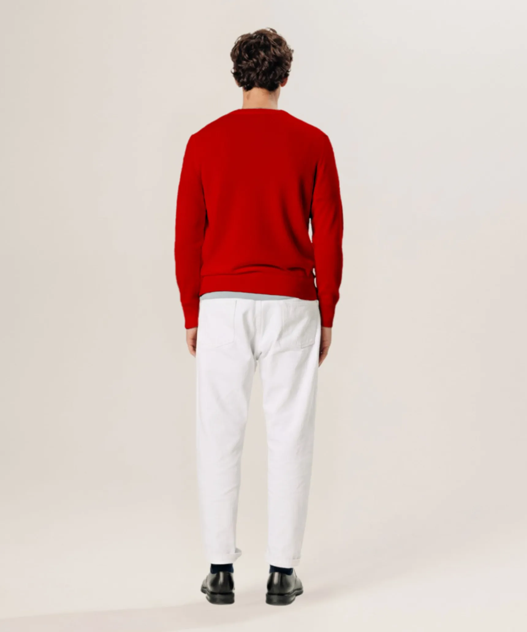 Online Rodier Pull col rond en laine mérinos rouge