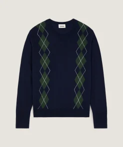 Sale Rodier Pull col rond jacquard bleu marine