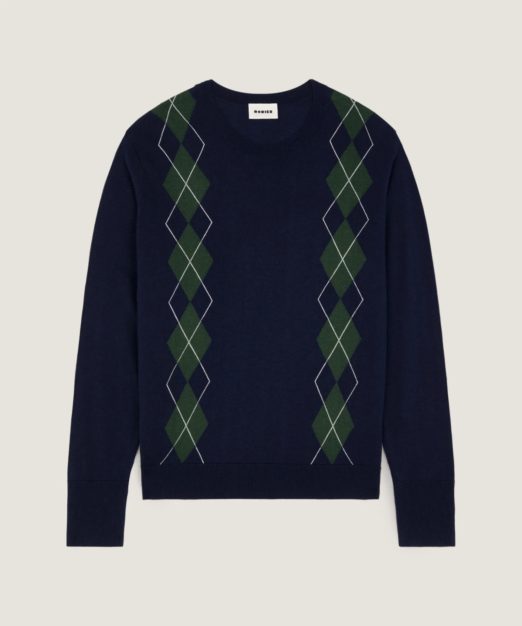 Sale Rodier Pull col rond jacquard bleu marine