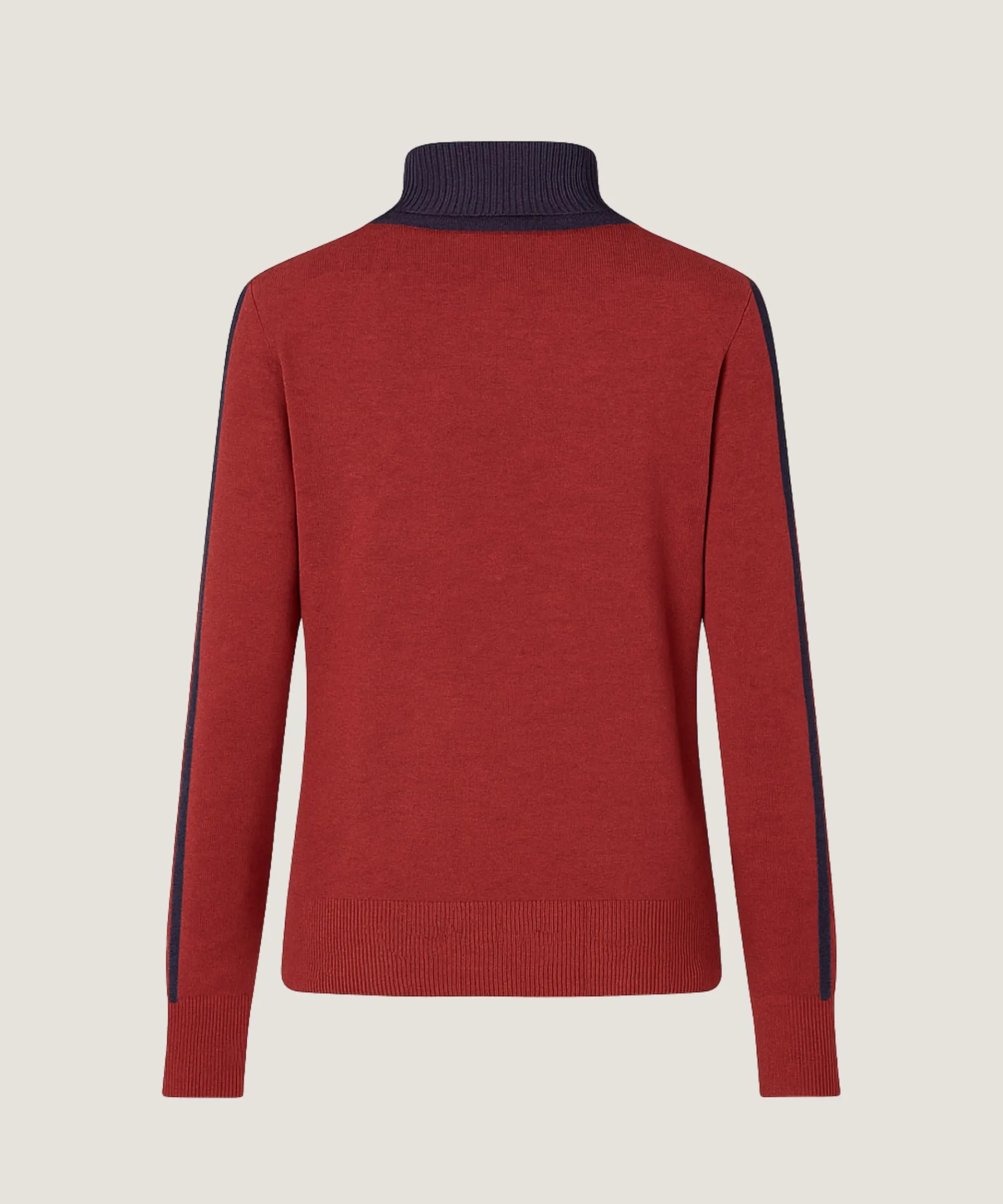 Online Rodier Pull col roulé bicolore bleu denim
