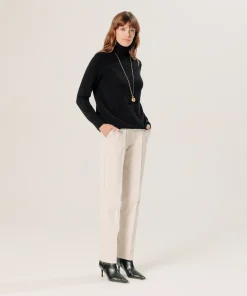 Clearance Rodier Pull col roulé en cachemire noir