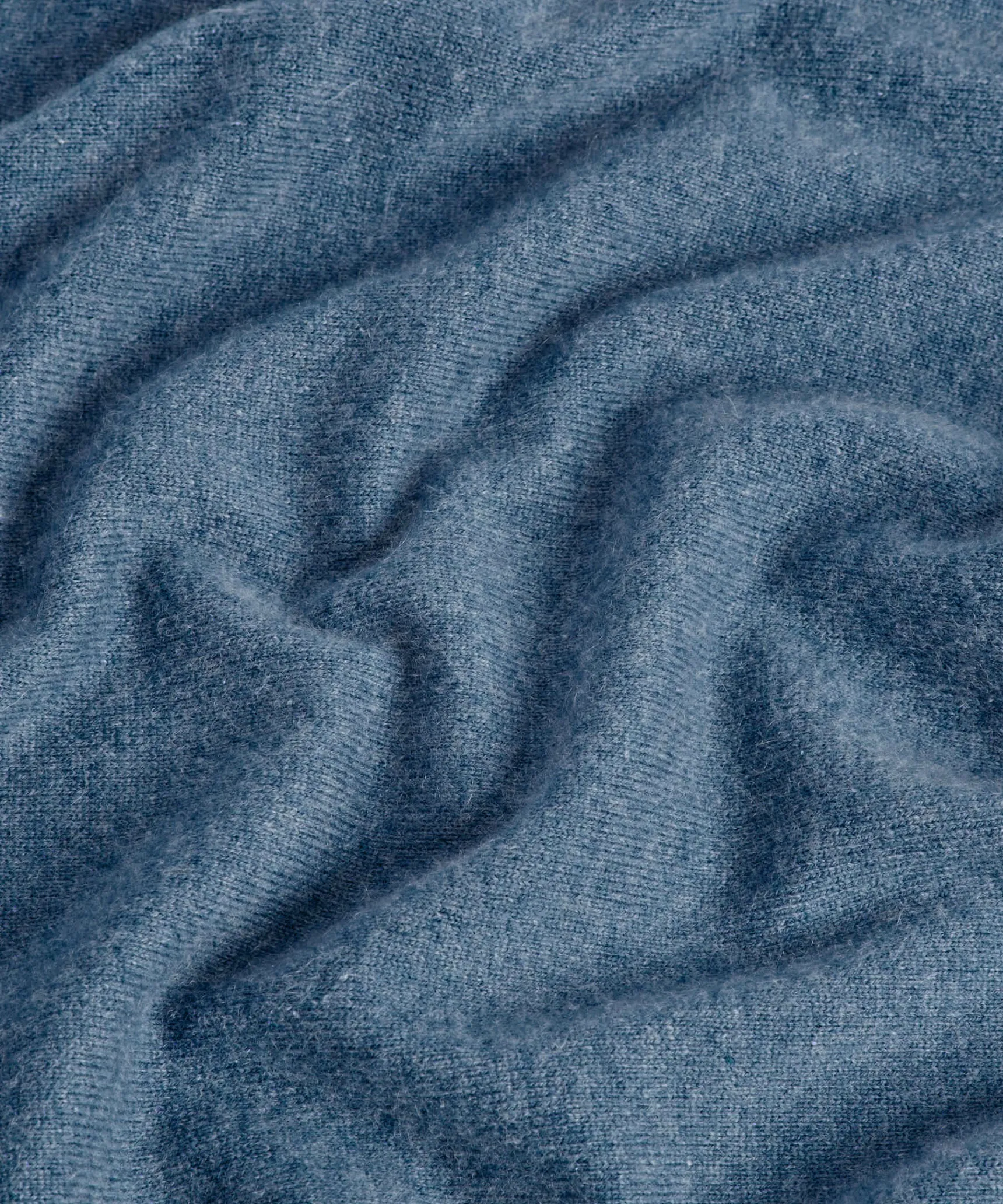 New Rodier Pull col roulé en cachemire bleu