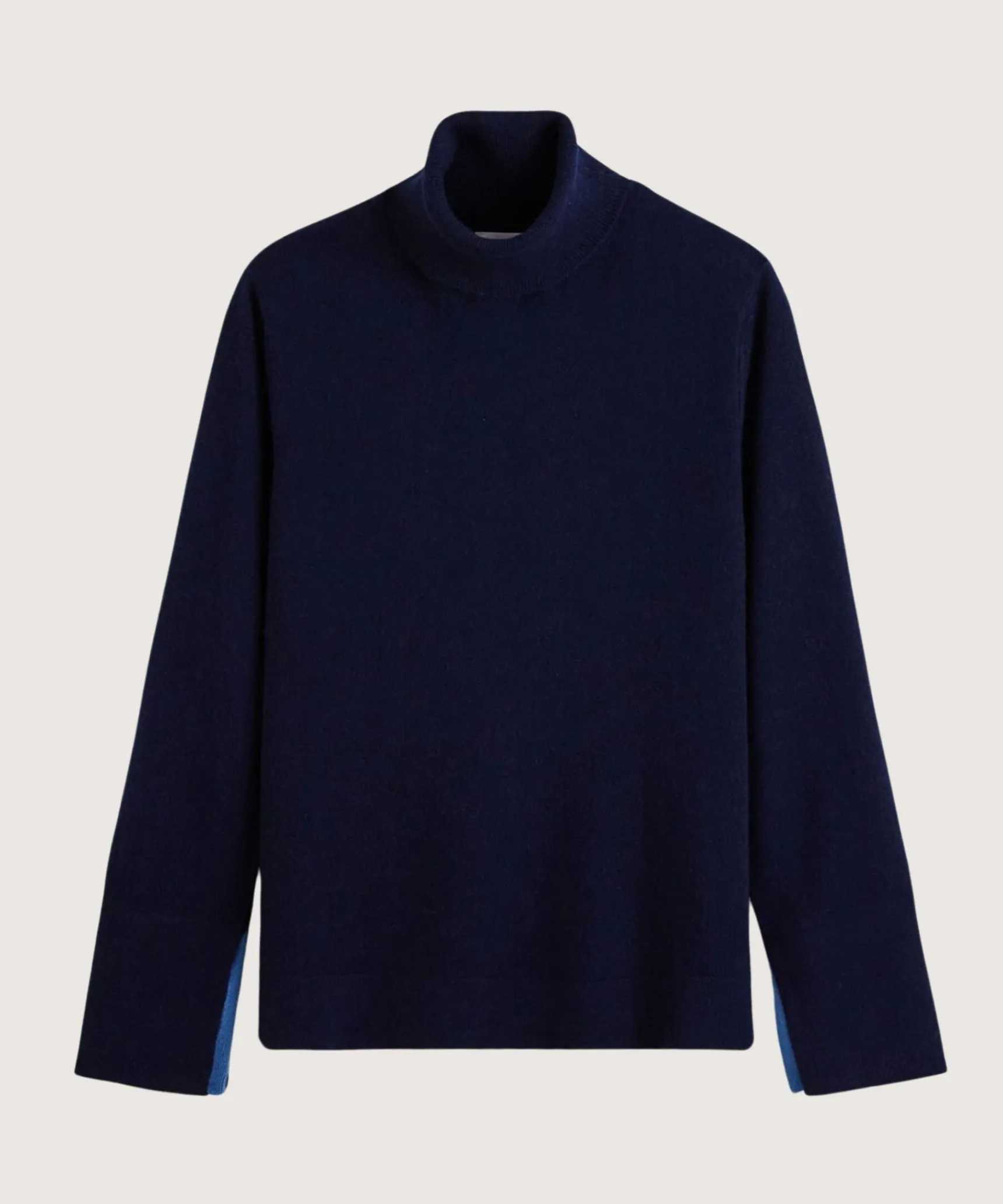 Outlet Rodier Pull col roulé en cachemire bleu marine
