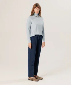 Sale Rodier Pull col roulé en cachemire bleu ciel