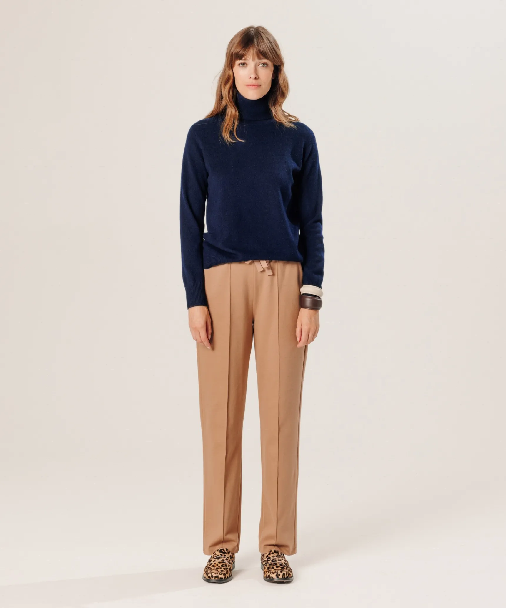 Online Rodier Pull col roulé en cachemire bleu nuit