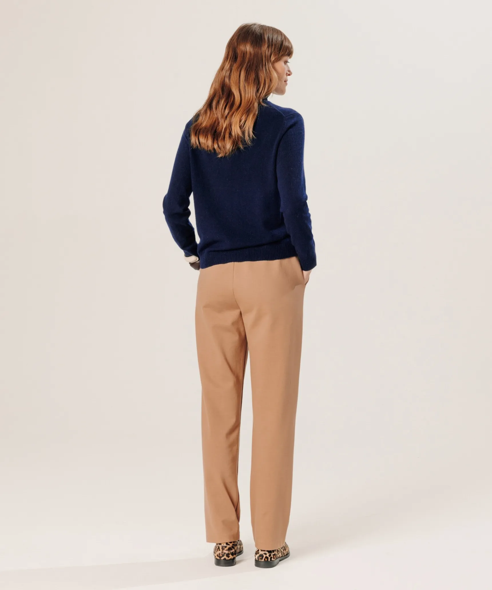 Online Rodier Pull col roulé en cachemire bleu nuit