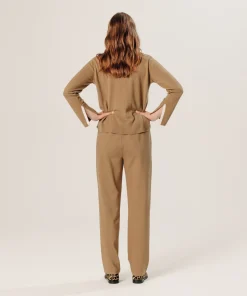 Discount Rodier Pull col roulé en cachemire marron camel