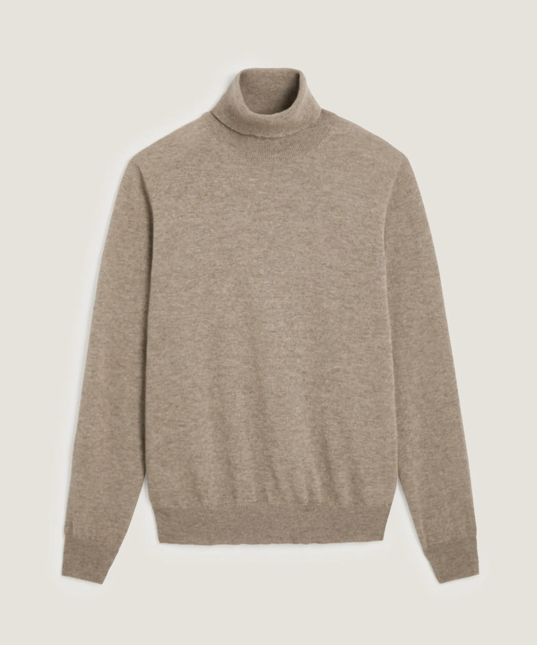 Hot Rodier Pull col roulé en cachemire beige