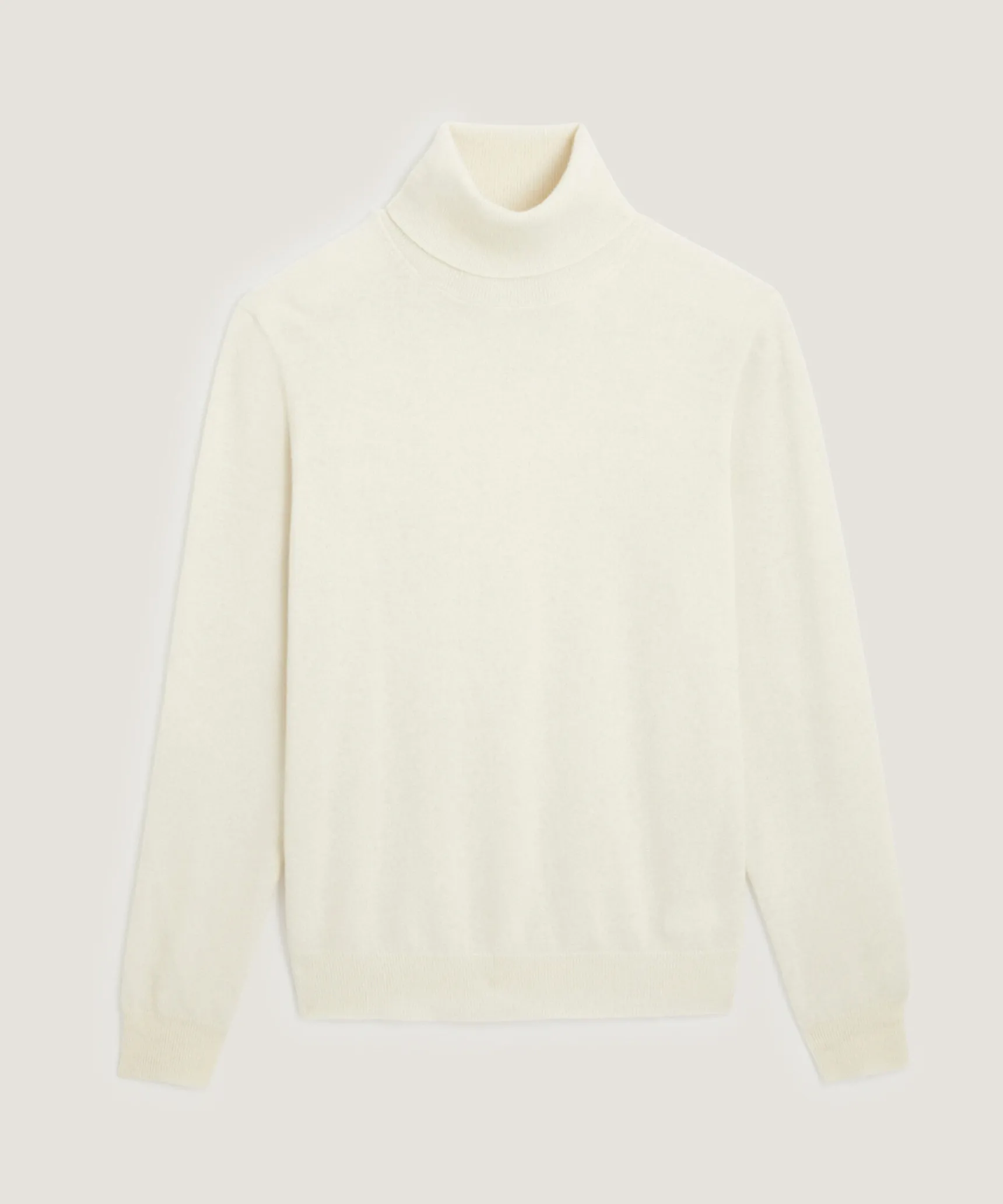 Discount Rodier Pull col roulé en cachemire blanc écru