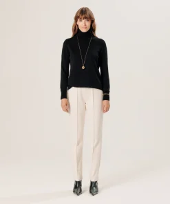 Sale Rodier Pull col roulé en cachemire noir