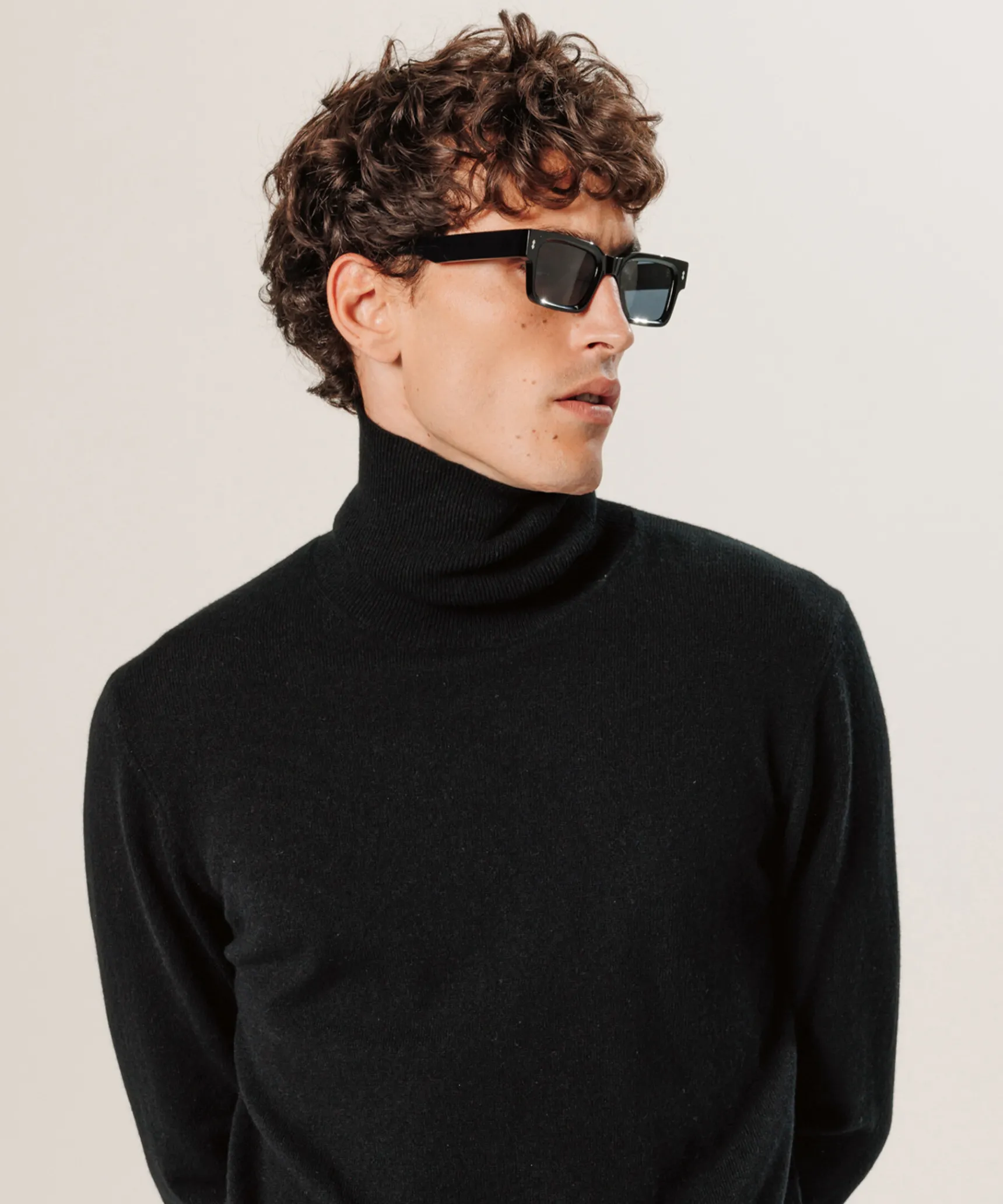 Rodier Pull col roulé en cachemire noir