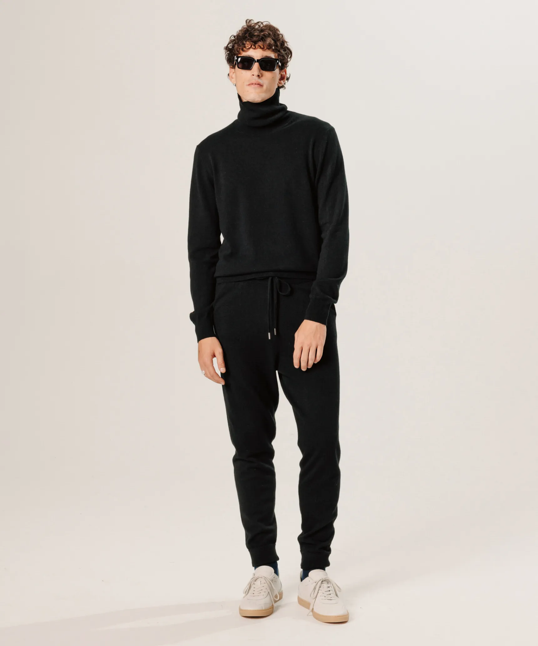 New Rodier Pull col roulé en cachemire noir