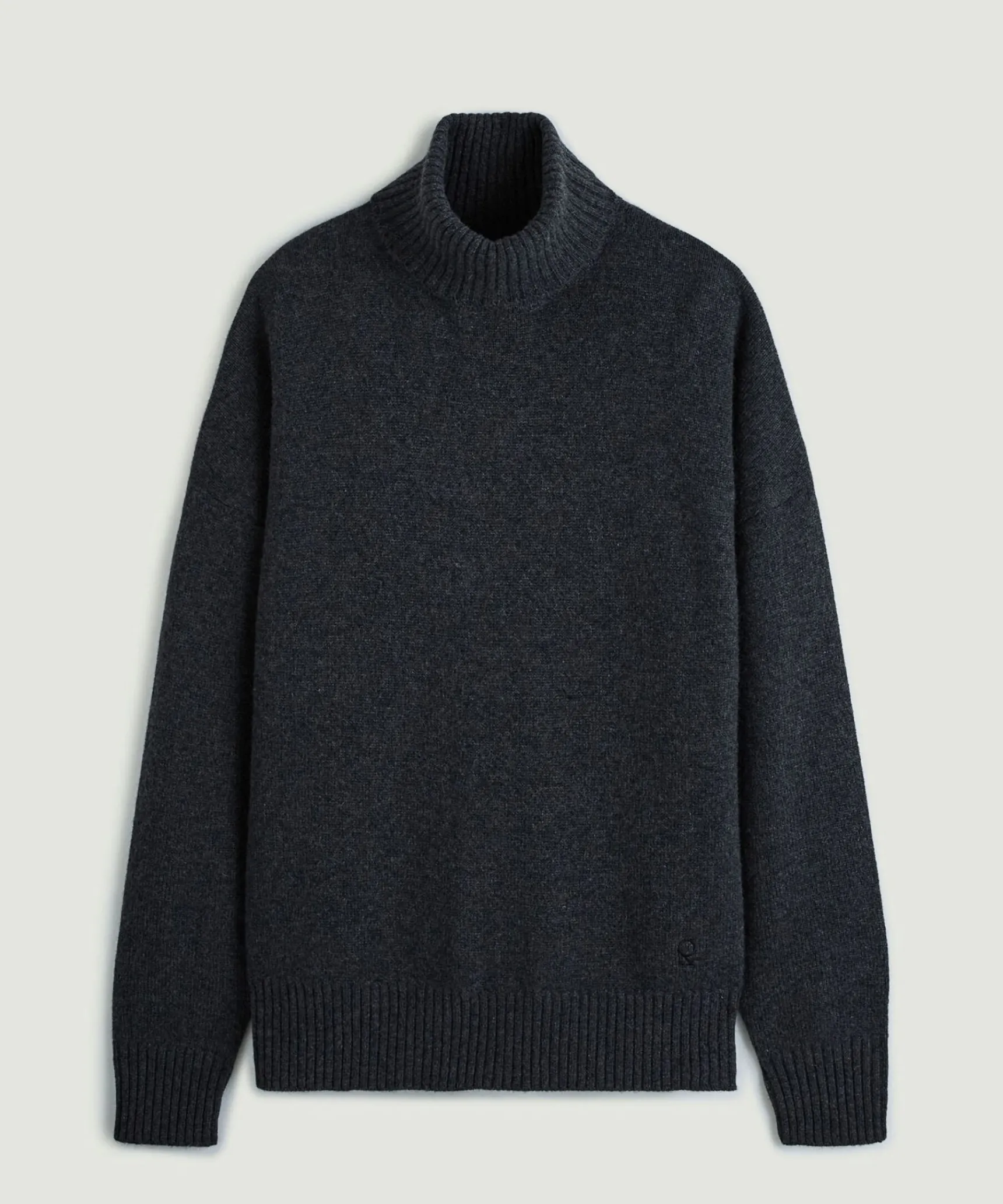 Outlet Rodier Pull col roulé en cachemire gris anthracite