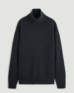 Outlet Rodier Pull col roulé en cachemire gris anthracite