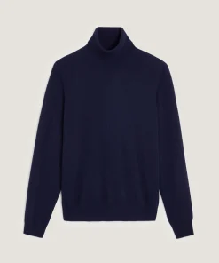 Best Rodier Pull col roulé en cachemire bleu marine