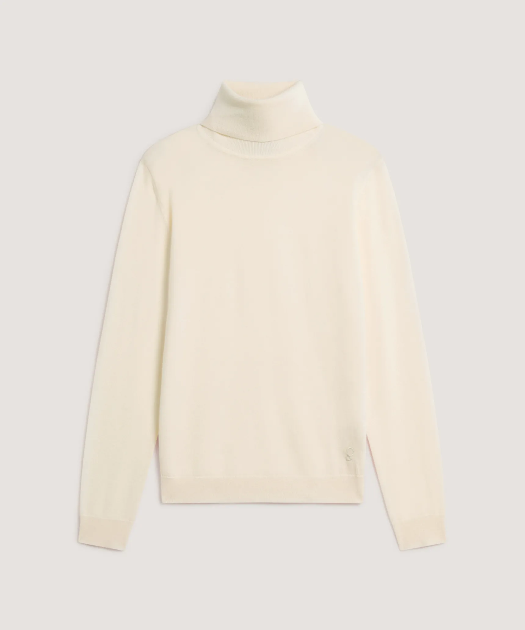 Online Rodier Pull col roulé en laine mérinos blanc écru