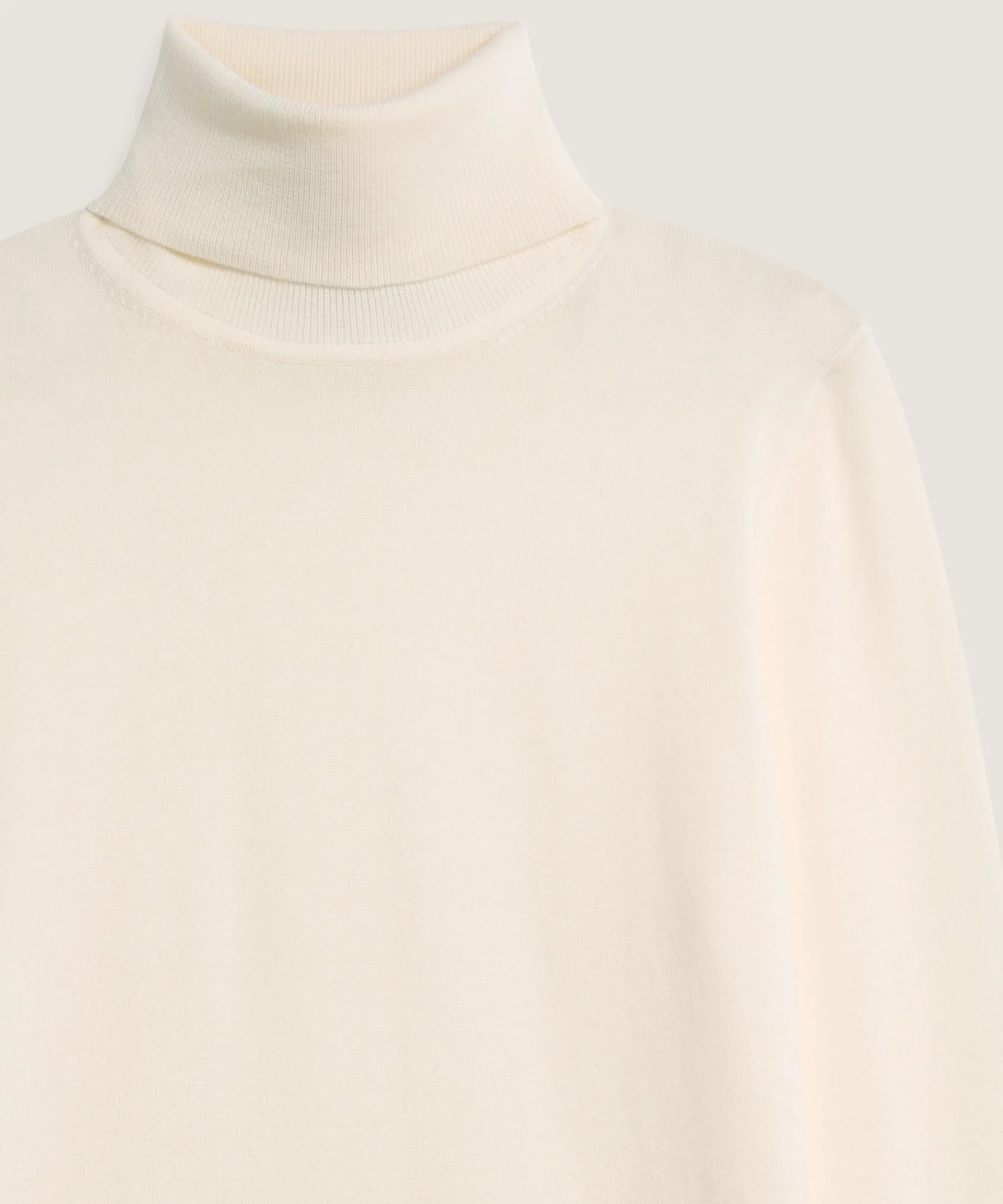 Online Rodier Pull col roulé en laine mérinos blanc écru