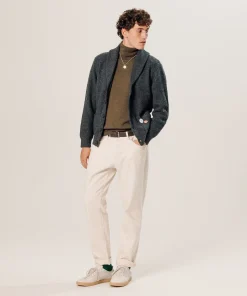 Online Rodier Pull col roulé en laine mérinos marron écorce