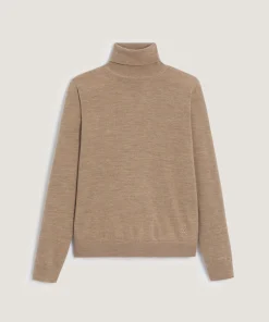 Online Rodier Pull col roulé en laine mérinos beige
