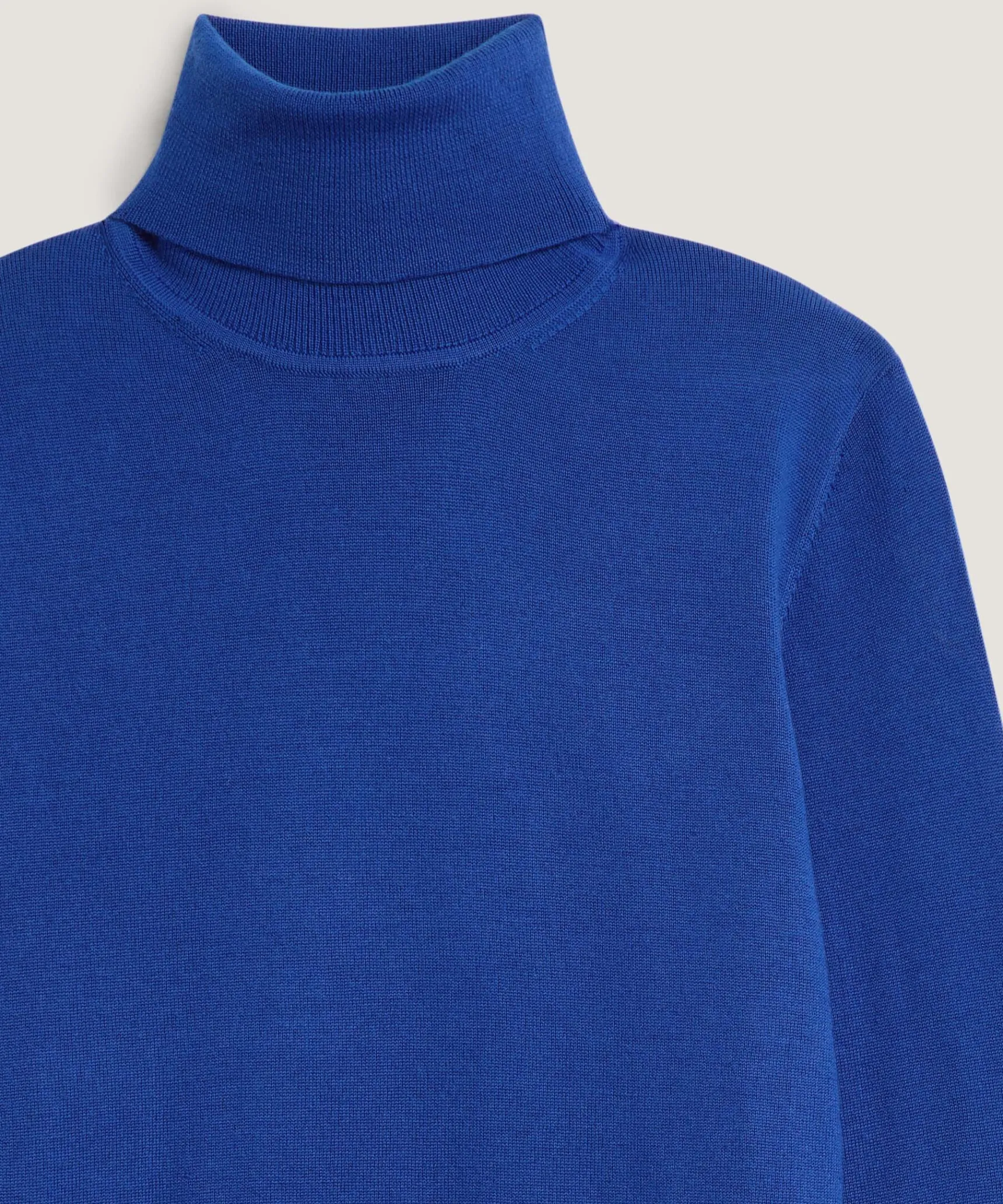 Clearance Rodier Pull col roulé en laine mérinos bleu azur