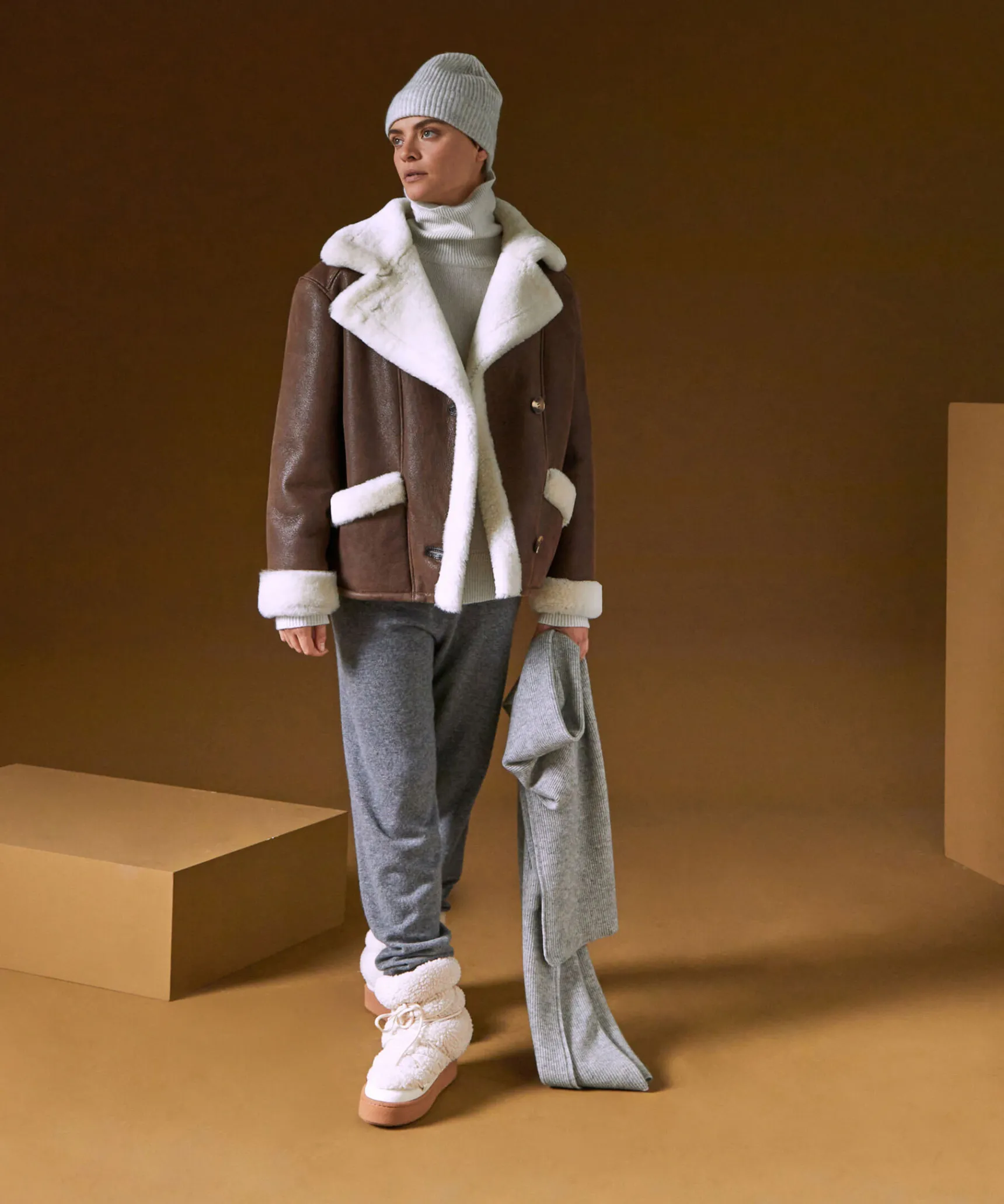 Sale Rodier Pull col roulé oversize en cachemire blanc
