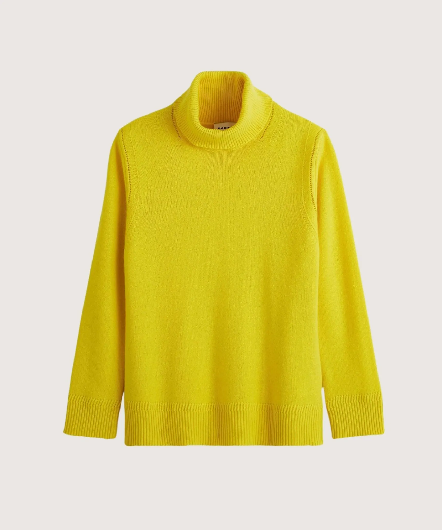 Discount Rodier Pull col roulé oversize en cachemire jaune