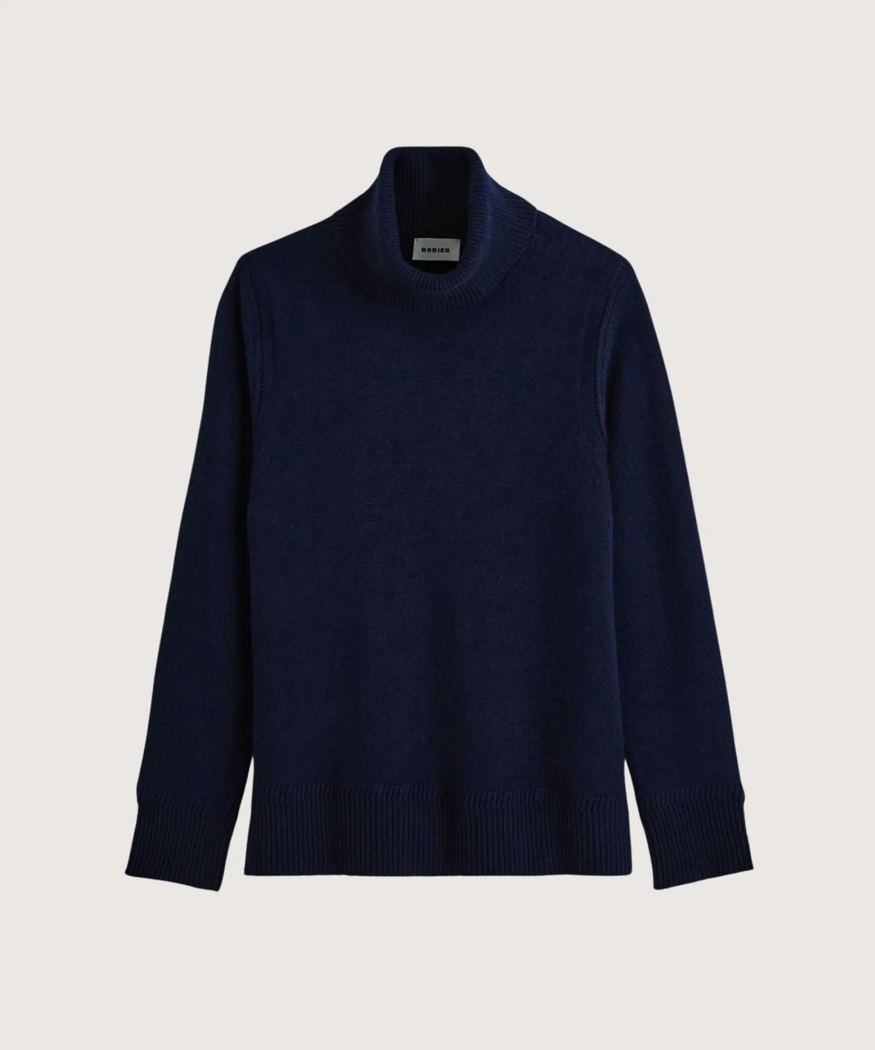 Hot Rodier Pull col roulé oversize en cachemire bleu foncé
