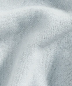 New Rodier Pull col tunisien en cachemire bleu ciel