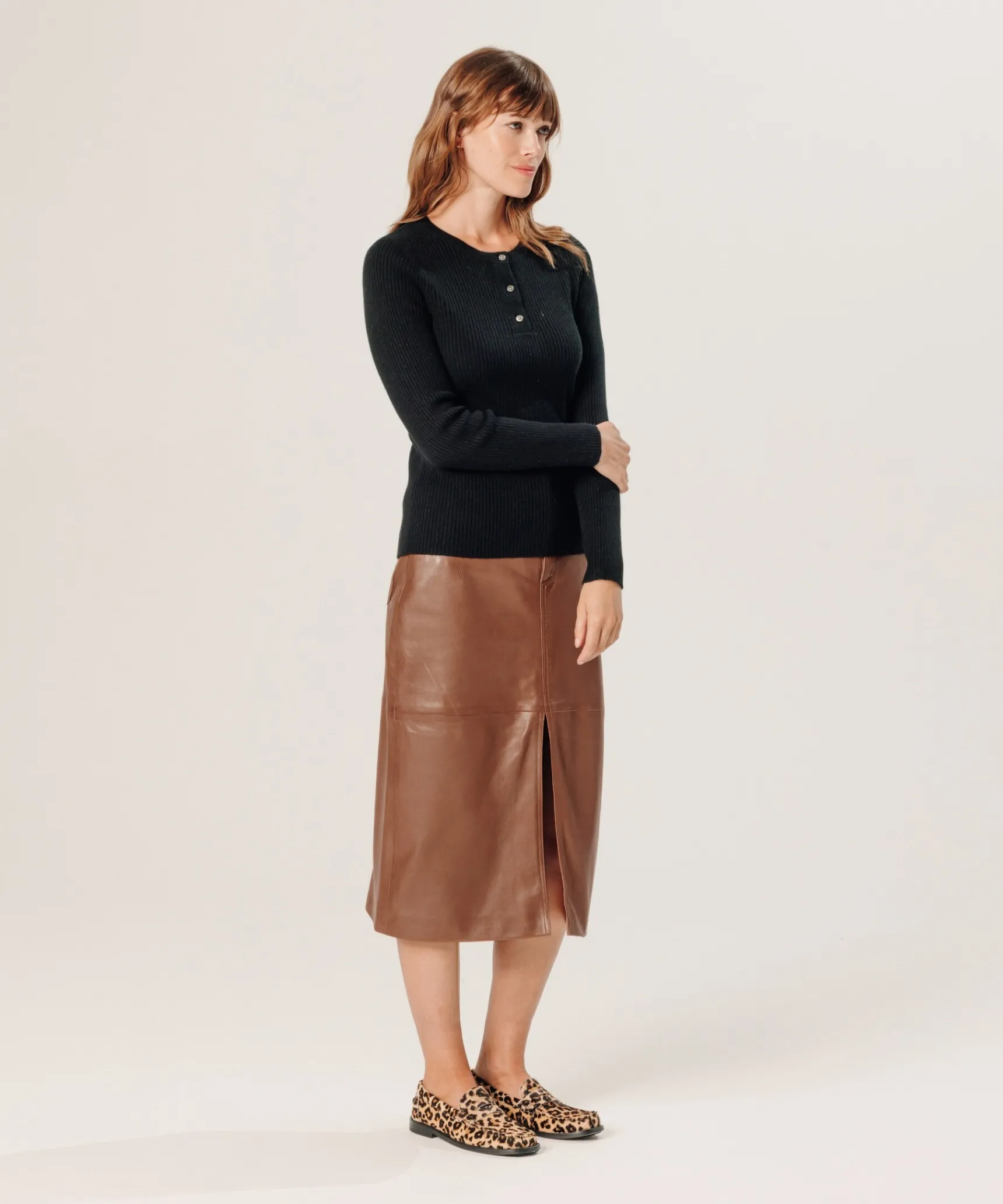 Hot Rodier Pull col tunisien en cachemire noir