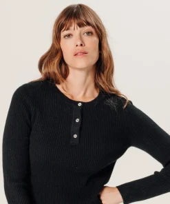 Hot Rodier Pull col tunisien en cachemire noir
