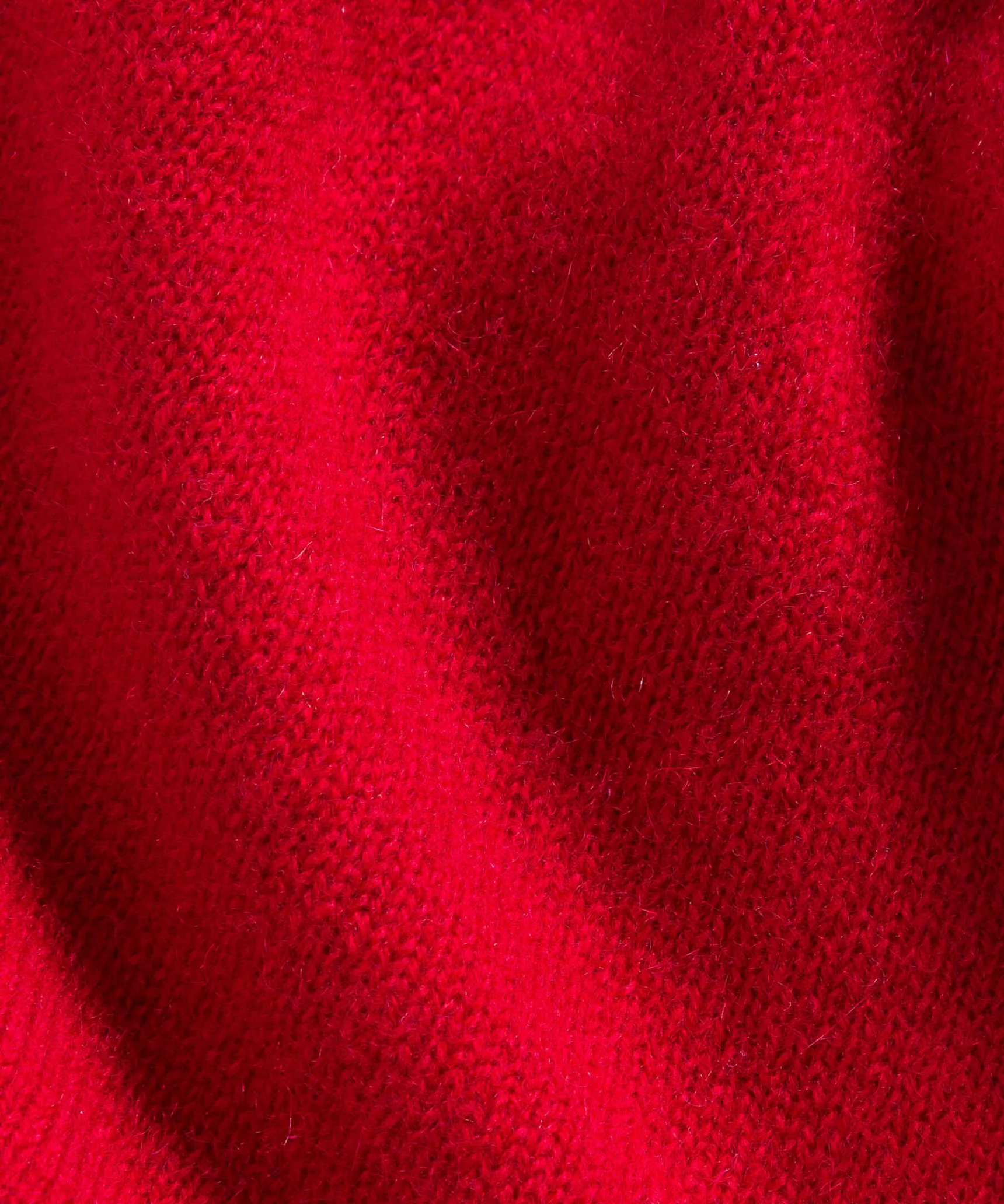 New Rodier Pull col tunisien en cachemire rouge