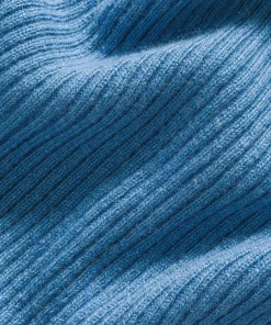 Discount Rodier Pull col tunisien en cachemire bleu azur