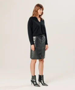 Hot Rodier Pull col tunisien en cachemire noir