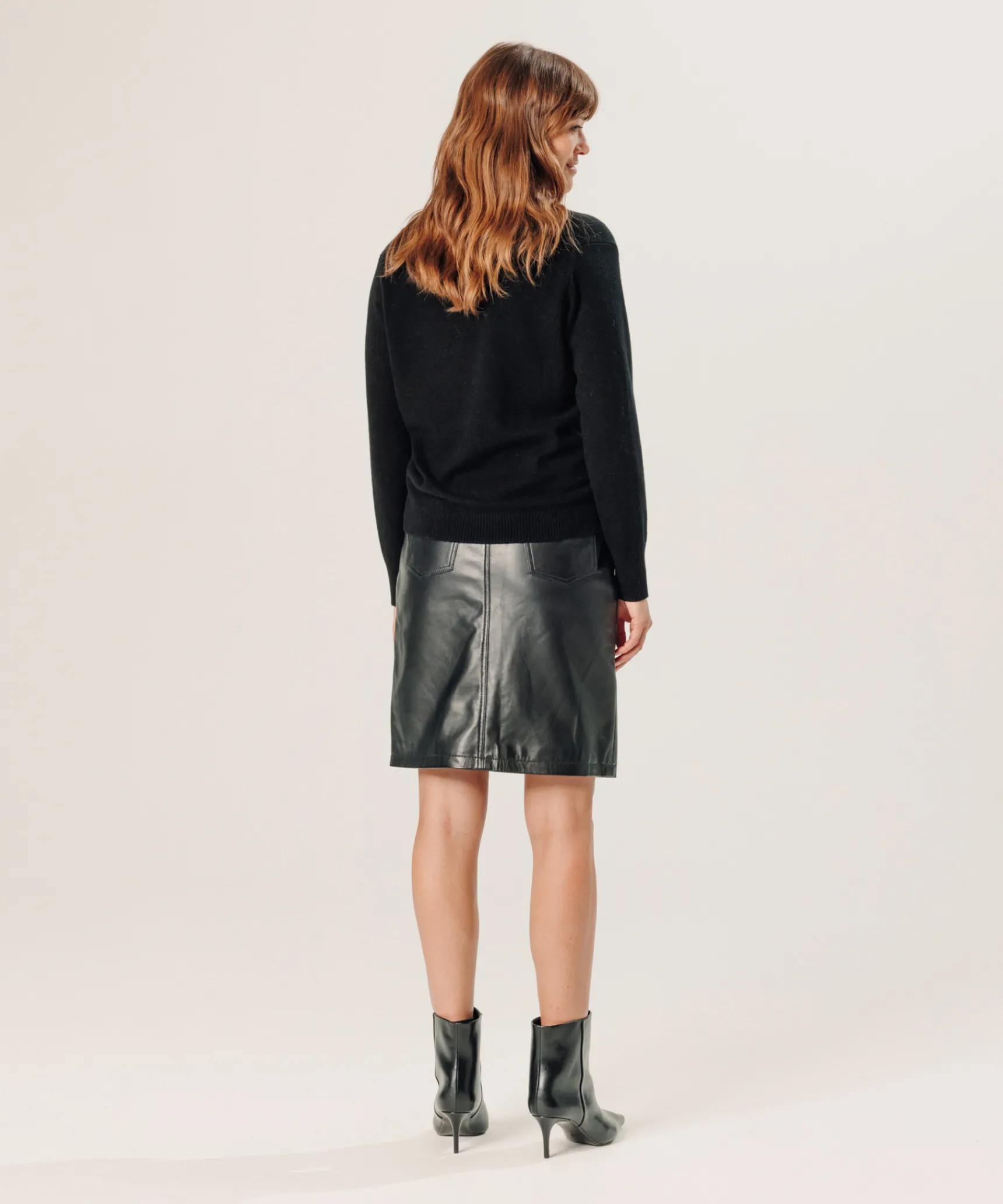 Hot Rodier Pull col tunisien en cachemire noir