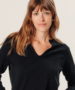 Hot Rodier Pull col tunisien en cachemire noir