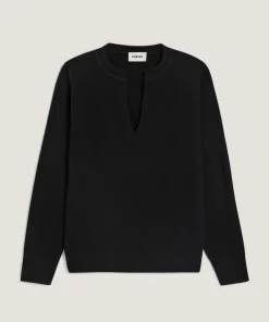 Hot Rodier Pull col tunisien en cachemire noir