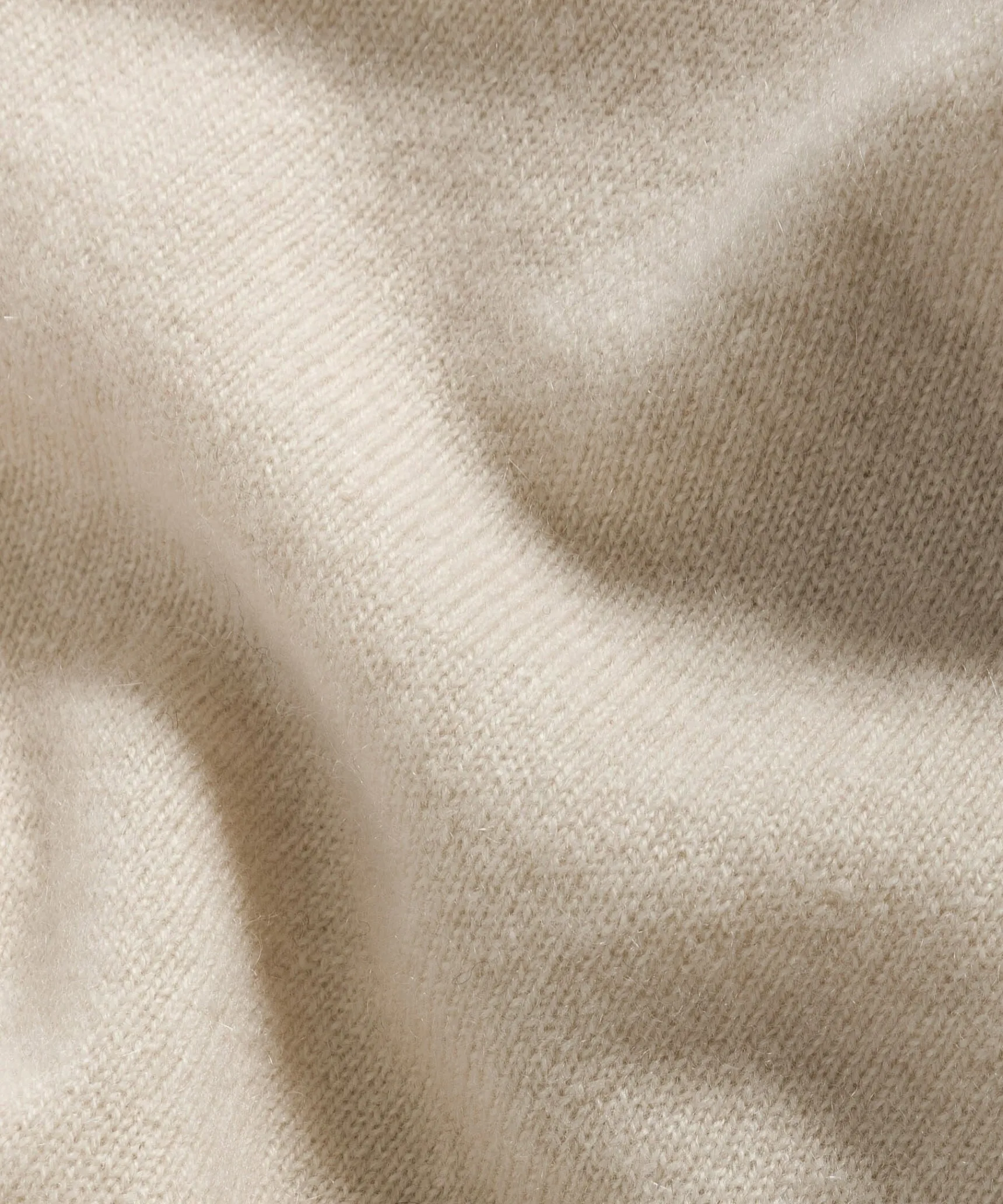 New Rodier Pull col tunisien en cachemire beige
