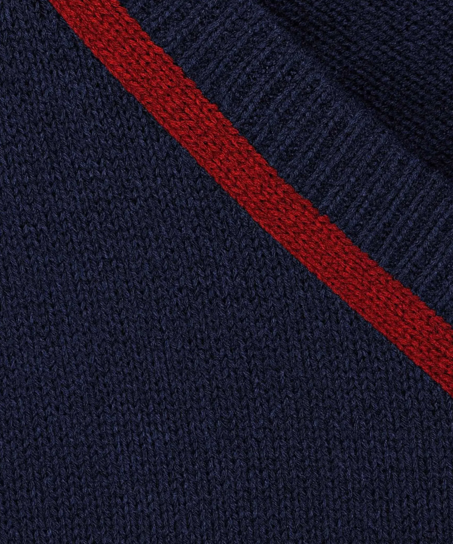 Hot Rodier Pull col V bicolore bleu denim