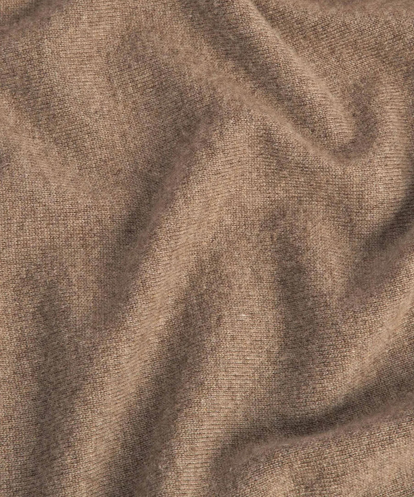 Rodier Pull col V en cachemire taupe chiné