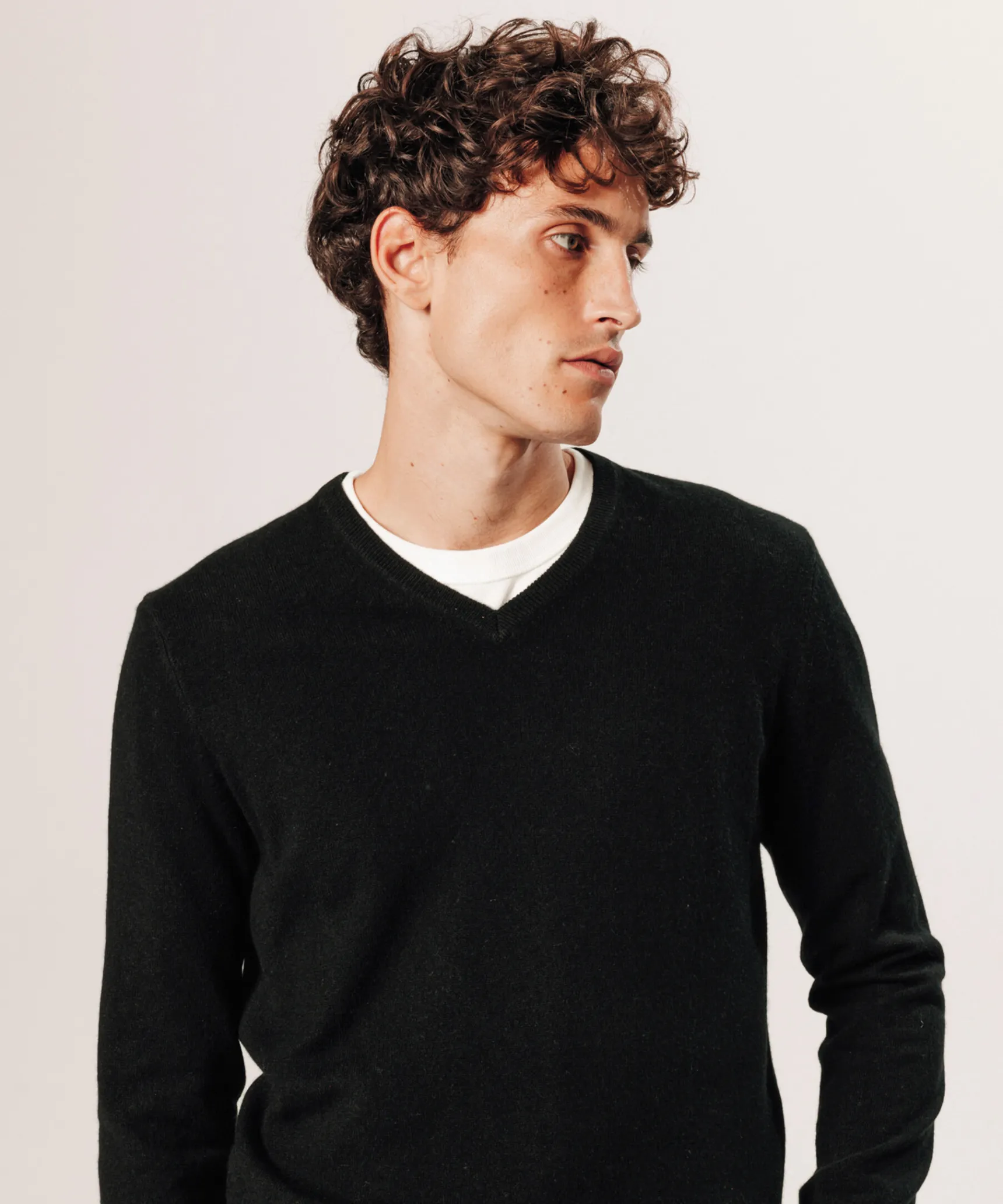 New Rodier Pull col V en cachemire noir