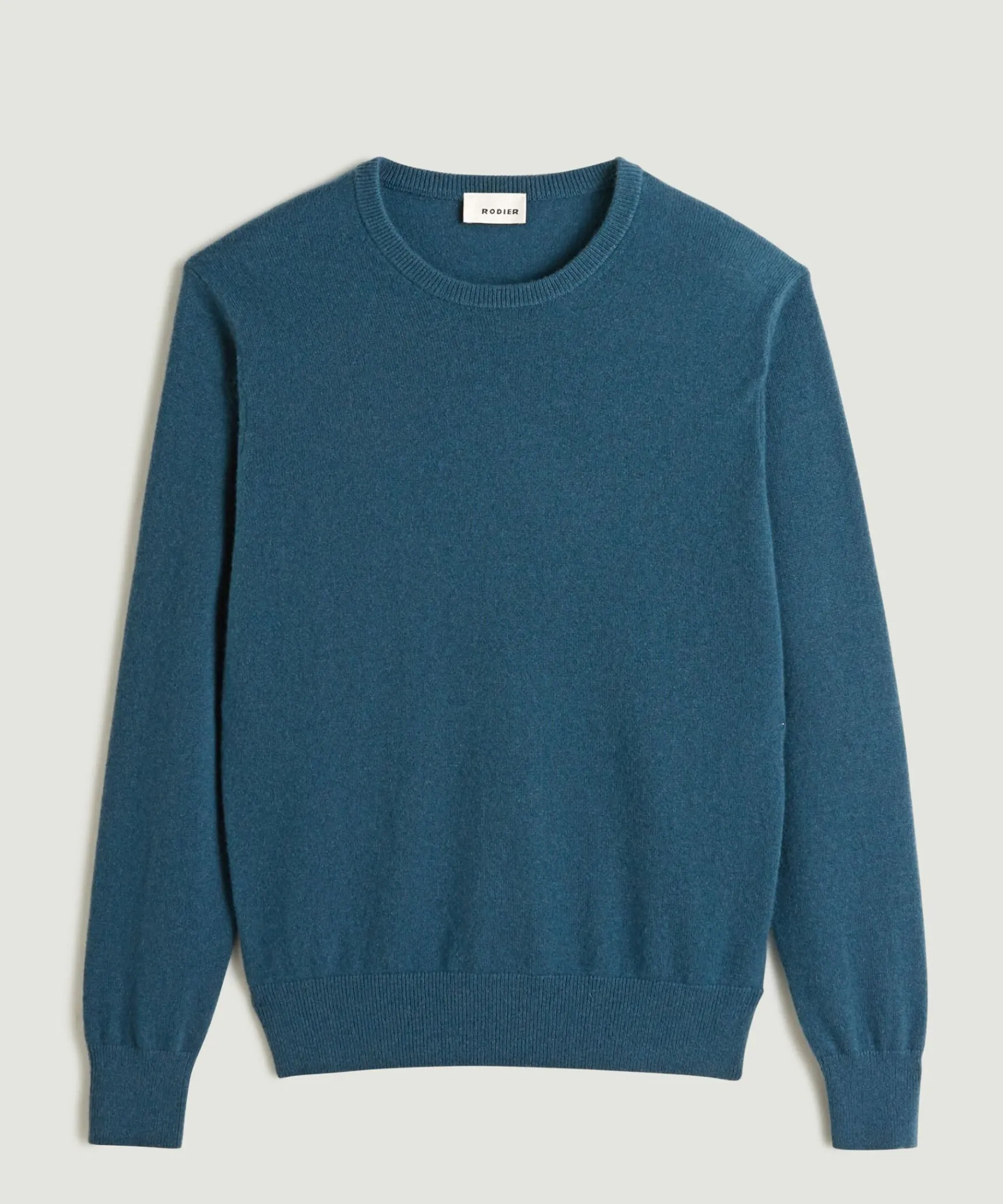 New Rodier Pull homme col rond cachemire bleu azur