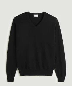 Discount Rodier Pull homme col V cachemire noir