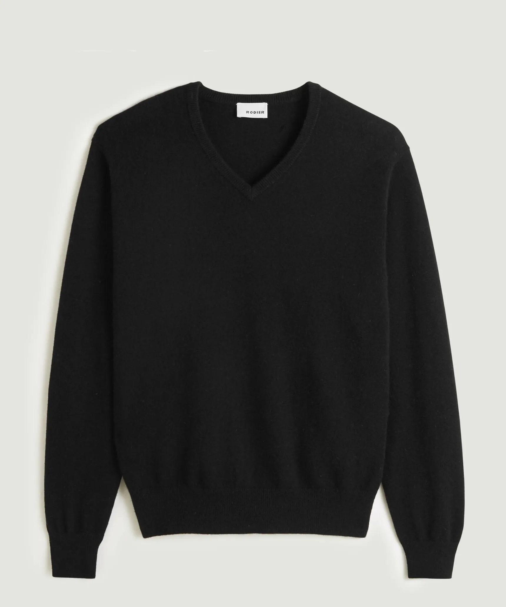 Discount Rodier Pull homme col V cachemire noir