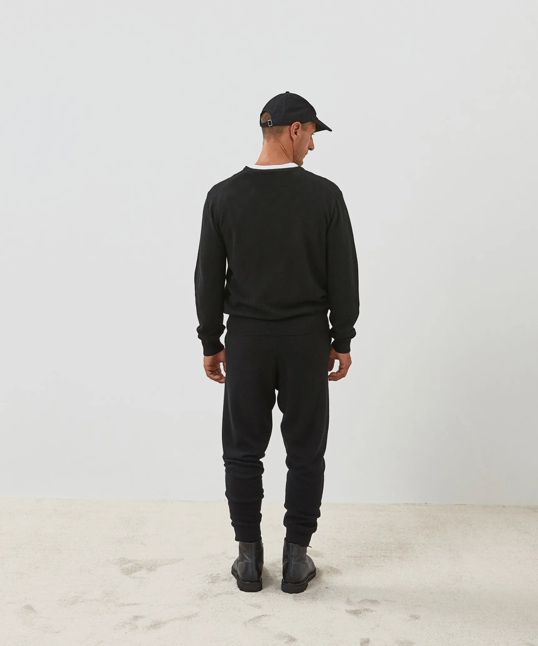Discount Rodier Pull homme col V cachemire noir