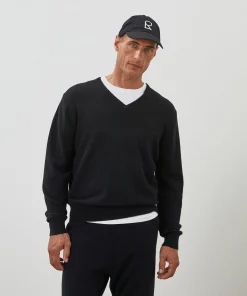 Discount Rodier Pull homme col V cachemire noir