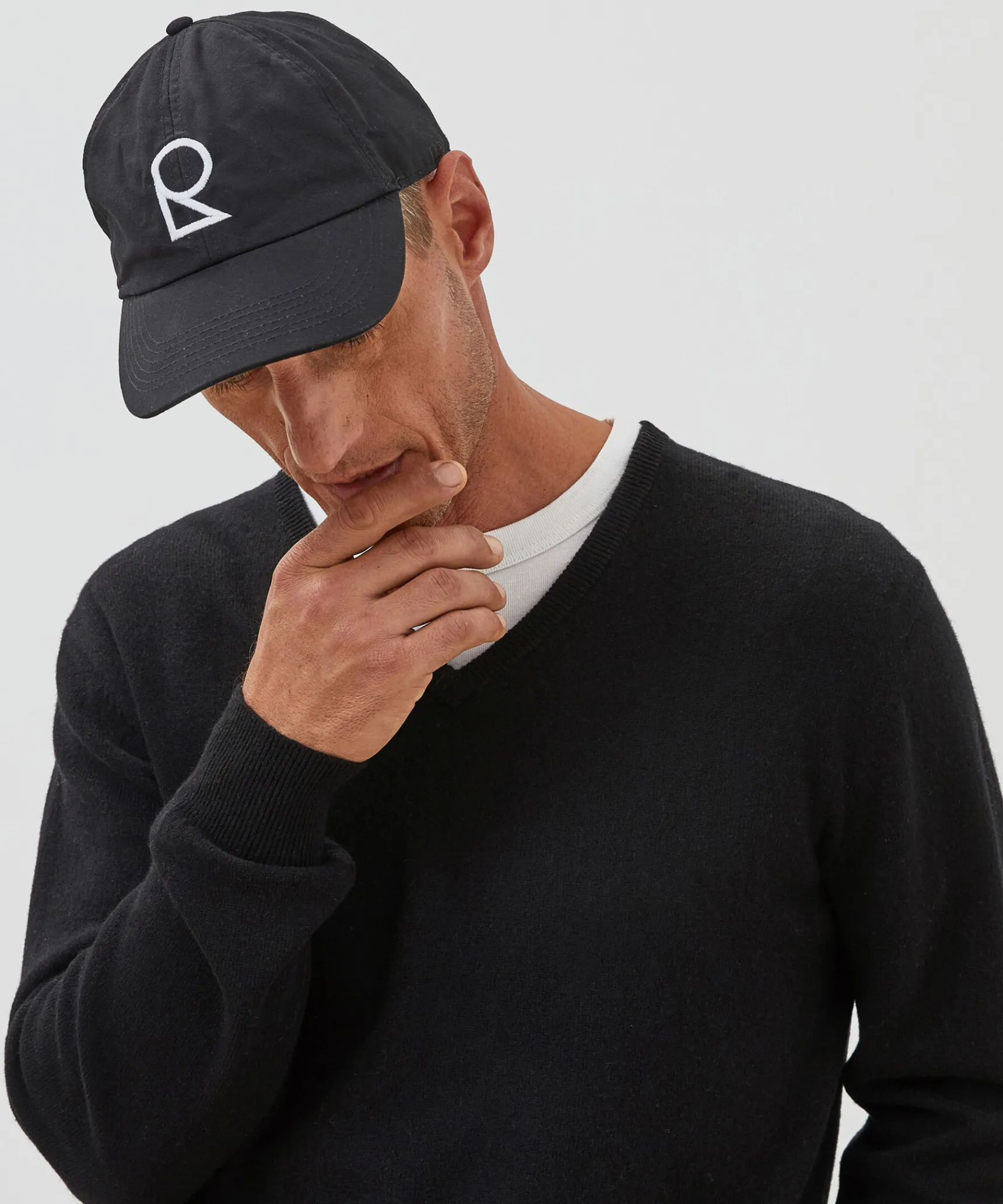 Discount Rodier Pull homme col V cachemire noir