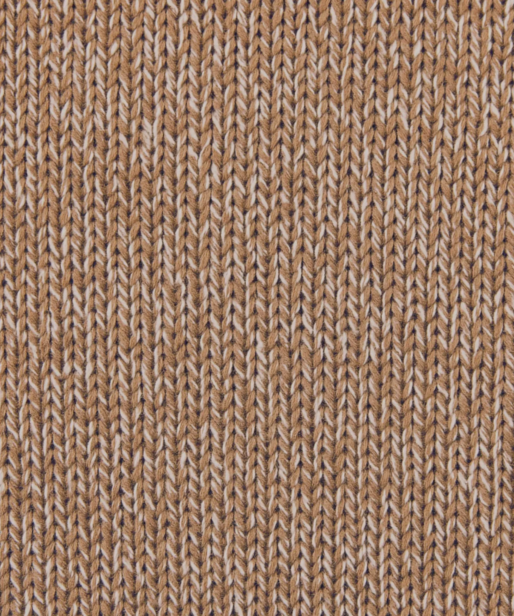 Outlet Rodier Pull long col montant manches courtes chiné marron