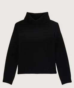 Discount Rodier Pull oversize col roulé en cachemire 4 fils noir