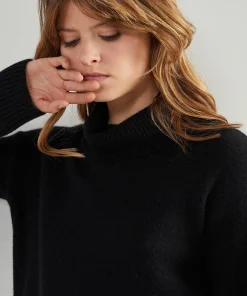 Discount Rodier Pull oversize col roulé en cachemire 4 fils noir